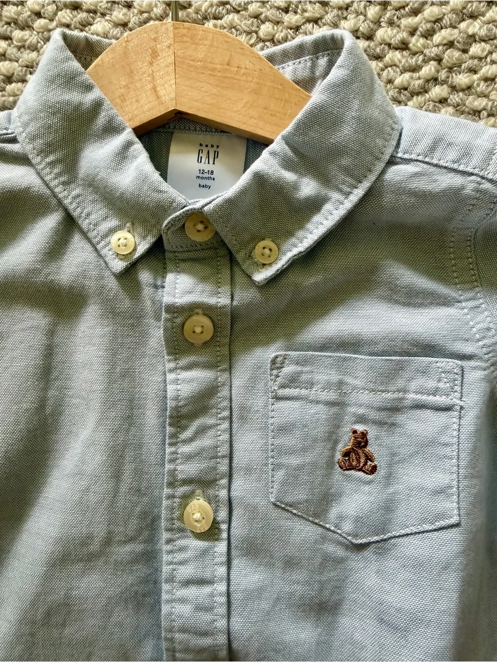 Baby Gap Classic Oxford Shirt Bundle | Light Blue shades| 6–12M & 12–18M